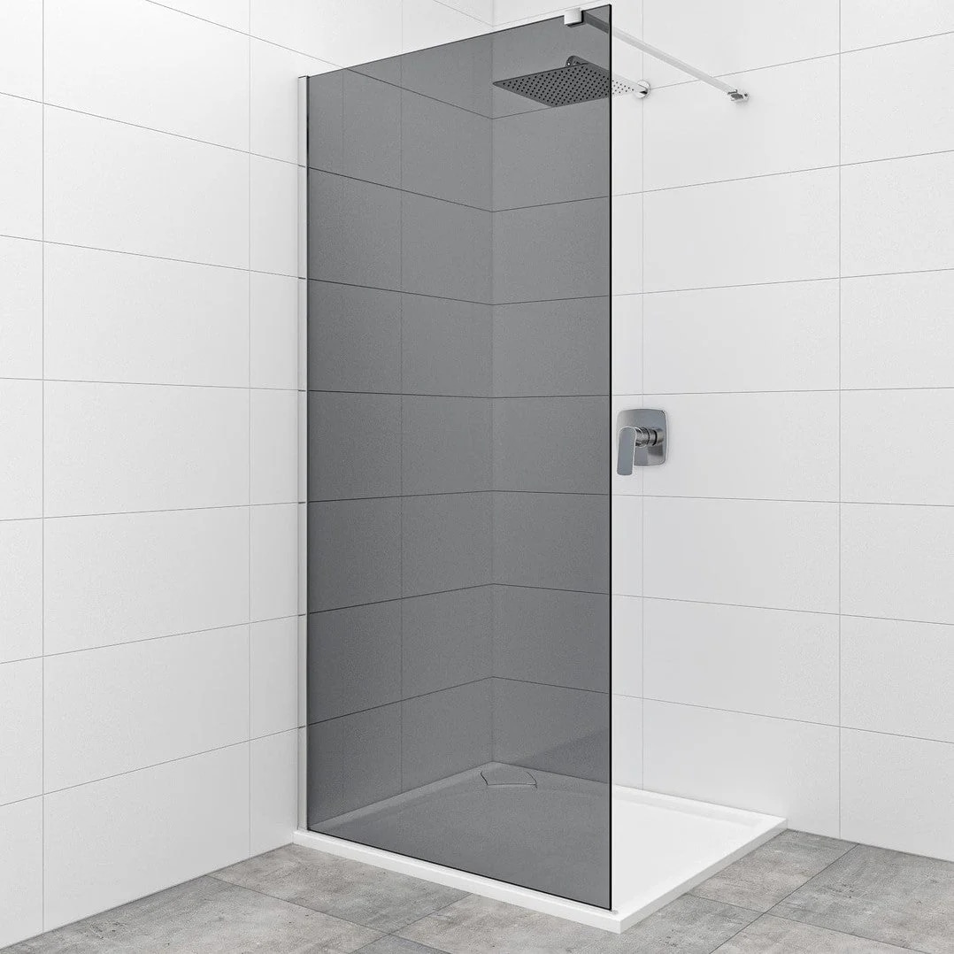 Steklena stena za prho STIL GREY 90 x 200 cm - Akcija v trgovini Pevex