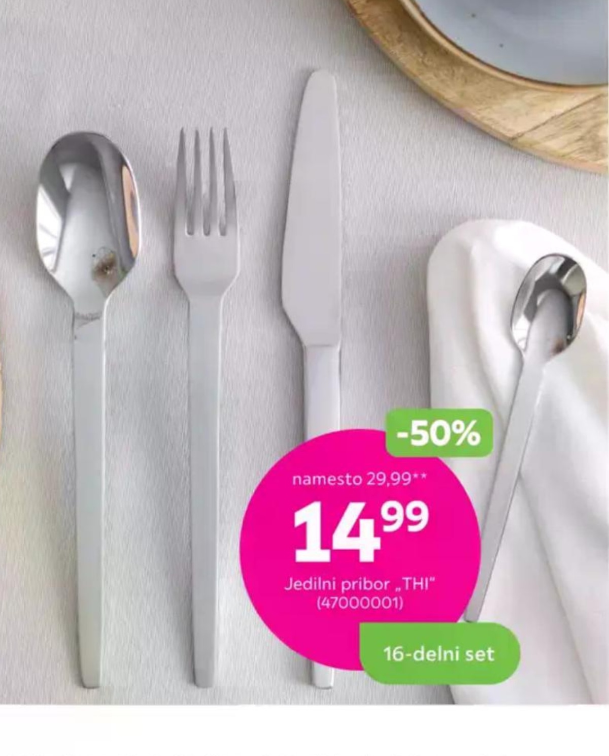 Jedilni pribor „THI" 16-delni set - Akcija v trgovini Mömax