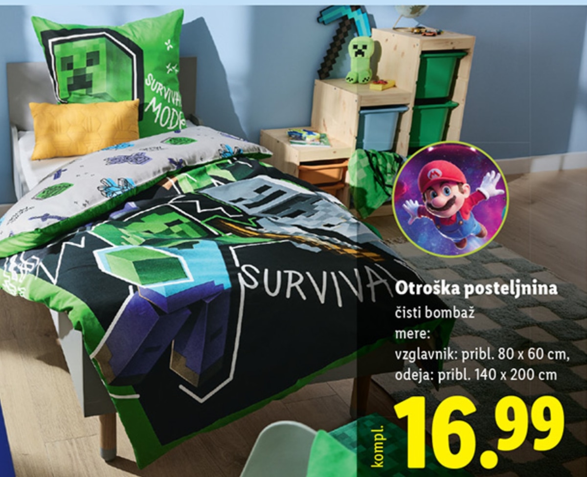 Otroška posteljnina - Akcija v trgovini Lidl
