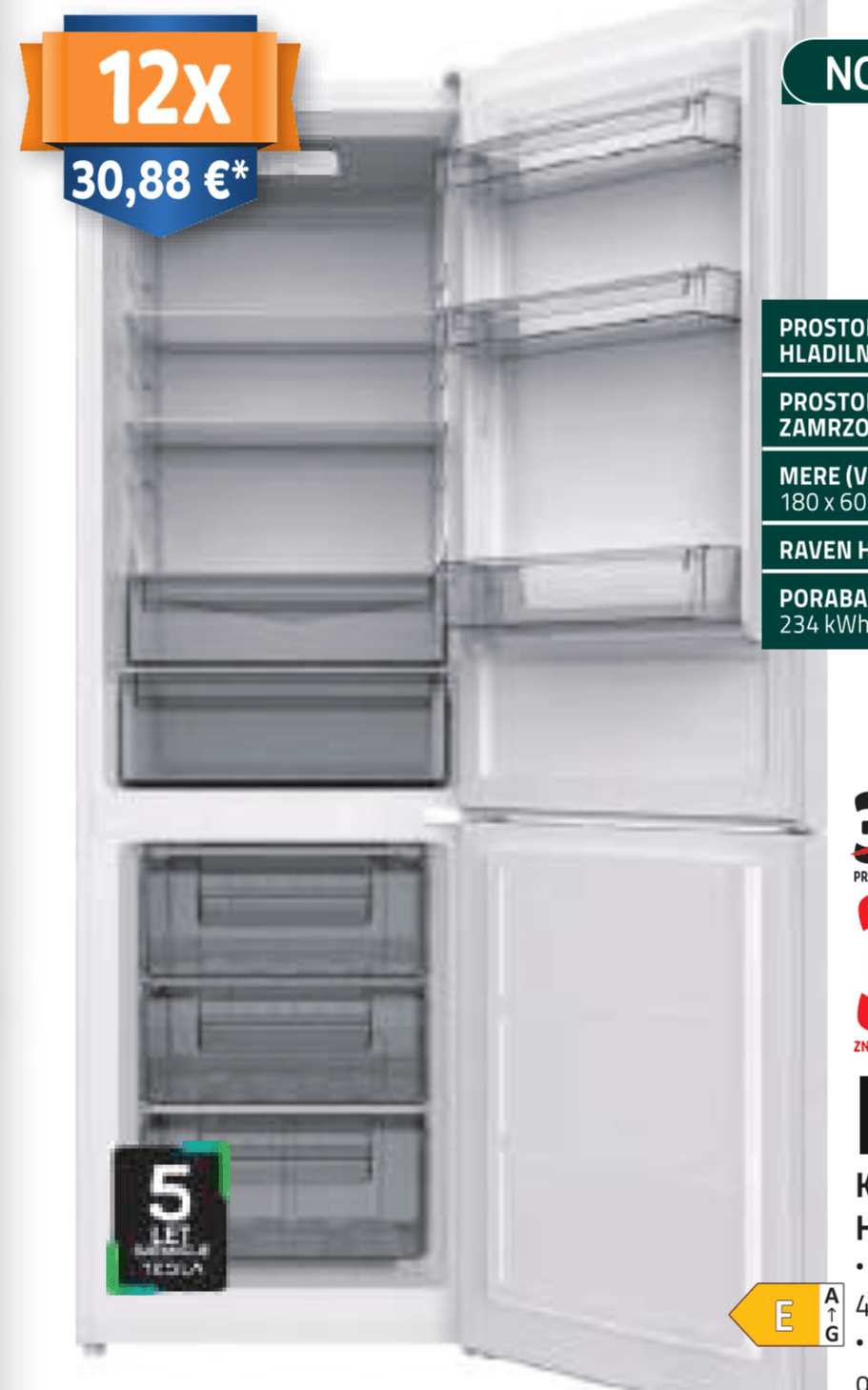Kombinirani hladilnik RC3100HE TESLA - Akcija v trgovini E.Leclerc
