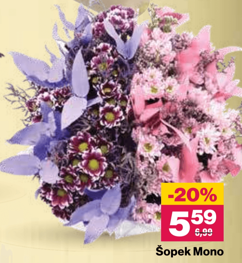 Šopek Mono - Akcija v trgovini Mercator