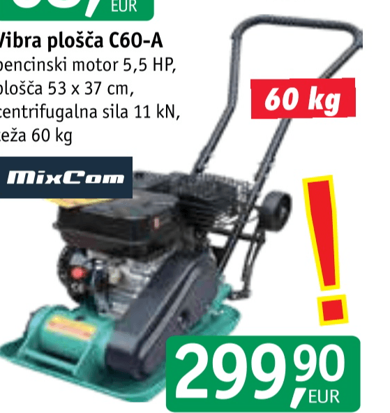 Vibra plošča C60-A - Akcija v trgovini Jager