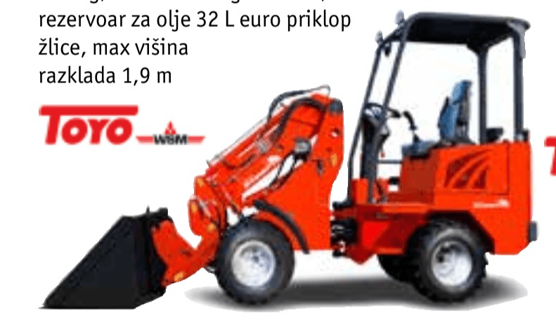 Dvoriščni nakladač Toyo 800 - Akcija v trgovini Jager