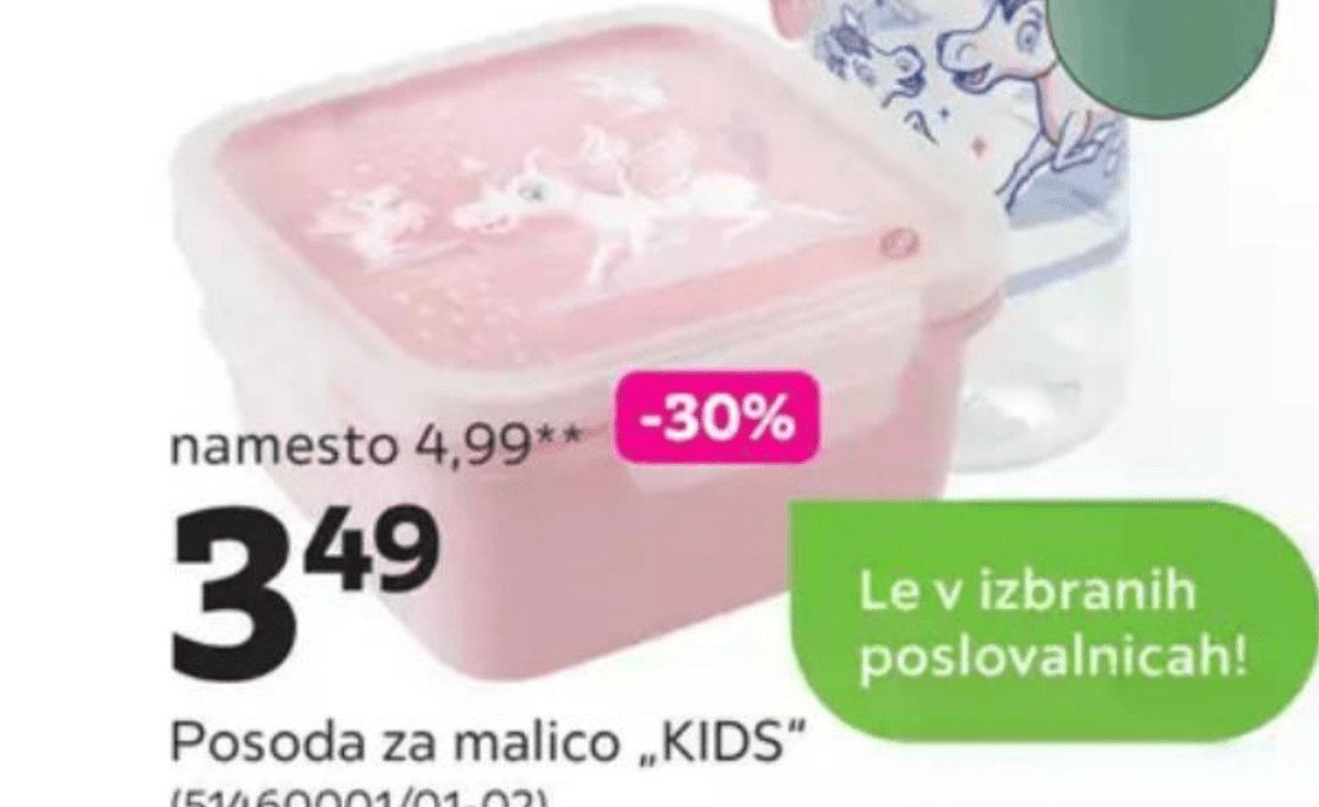 Posoda za malico „KIDS" - Akcija v trgovini Mömax