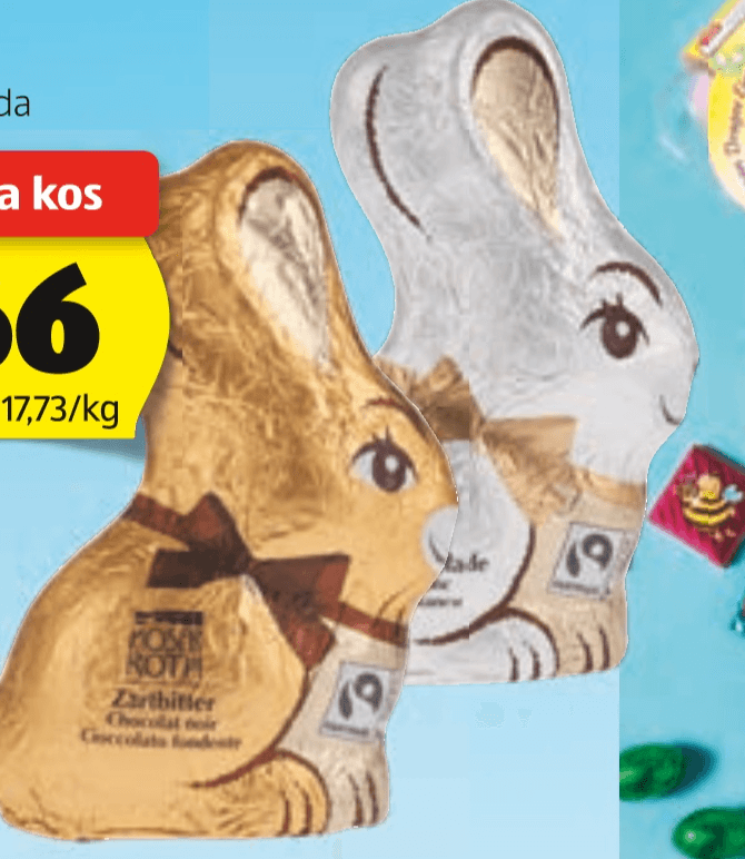 Moser Roth čokoladni velikonočni zajček 150 g - Akcija v trgovini Hofer