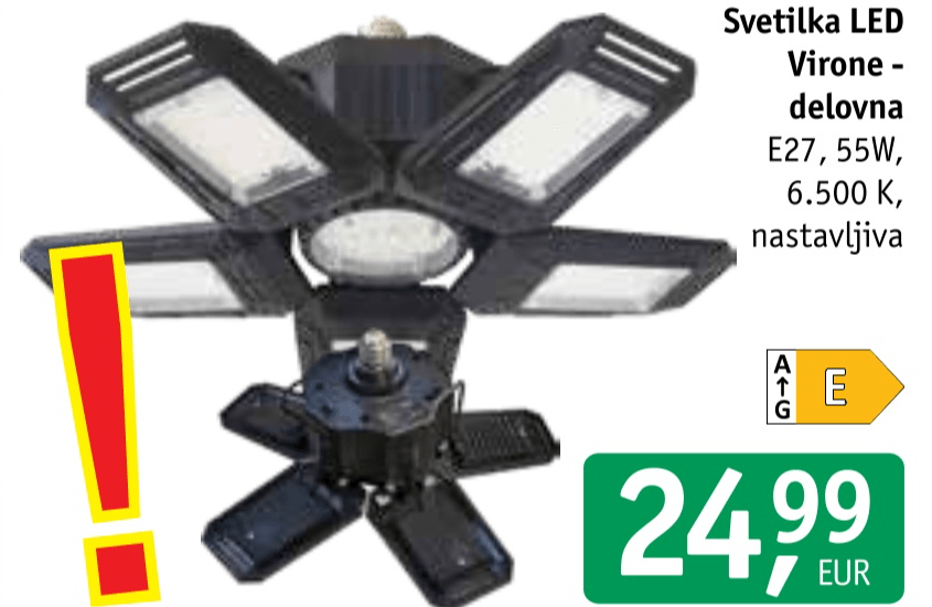 Svetilka LED Virone - delovna - Akcija v trgovini Jager