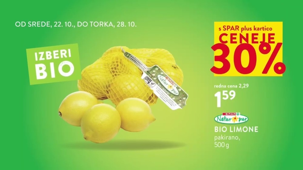 Spar Natur pur bio jušna zelenjava 500 g Akcija v trgovini Spar