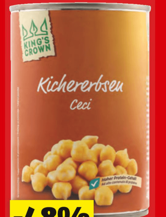 Čičerika 400 g King's Crown - Akcija v trgovini Hofer