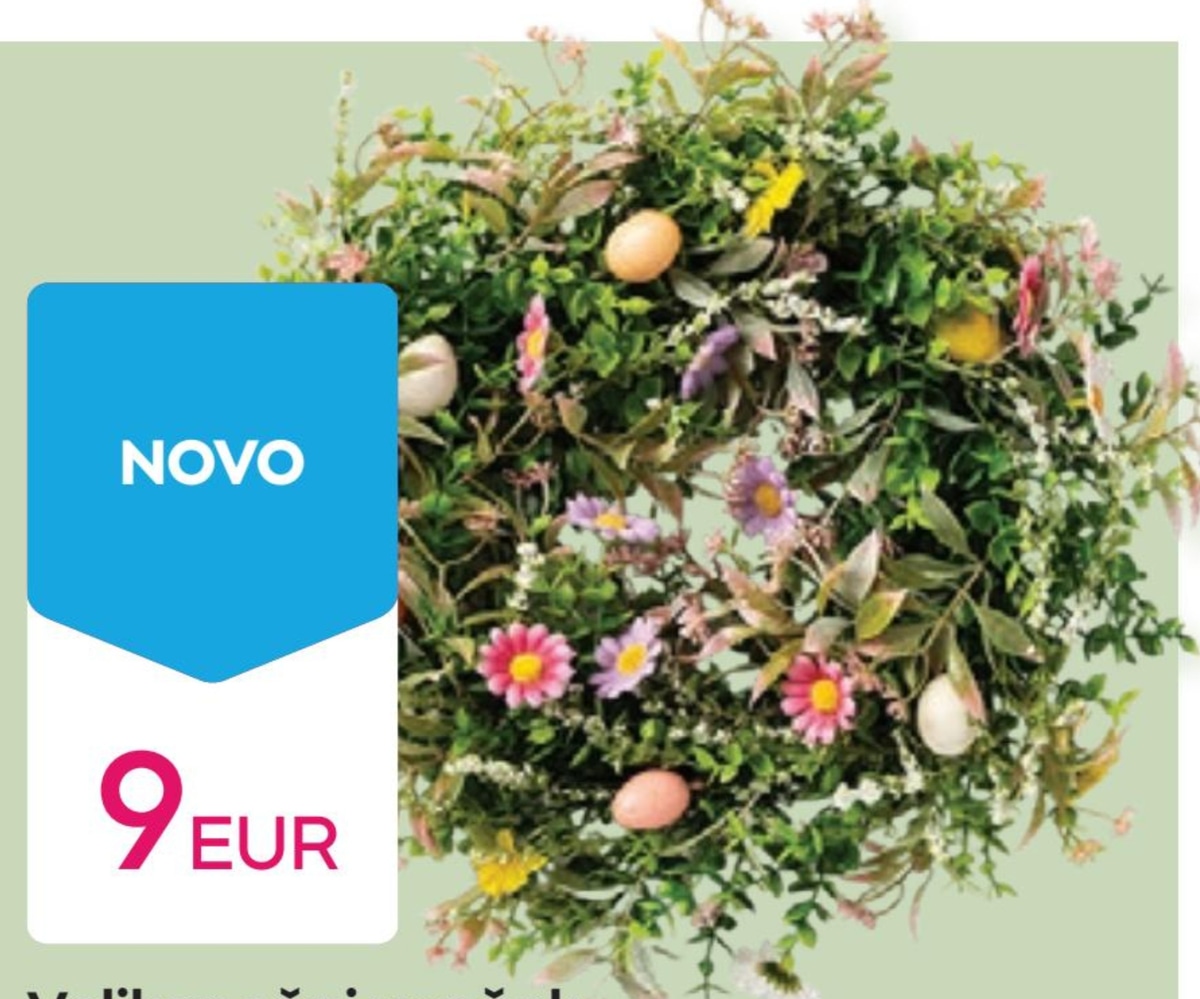Velikonočni venček za vrata - Akcija v trgovini Pepco