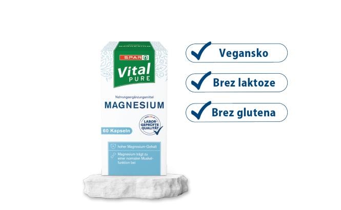 SPAR Vital PURE Magnesium 60 kapsul - Akcija v trgovini Spar