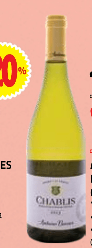 Antoine Barrier Chablis Bourgogne 0,75 l - Akcija v trgovini E.Leclerc