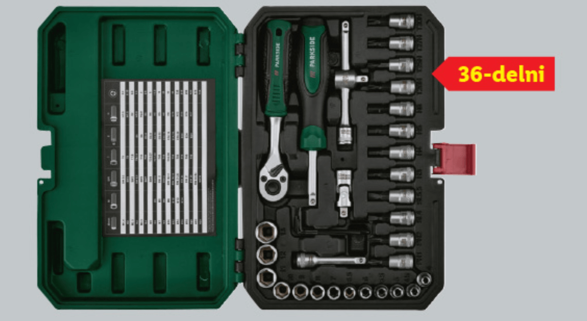 PARKSIDE Komplet nasadnih ključev 36-delni - Akcija v trgovini Lidl