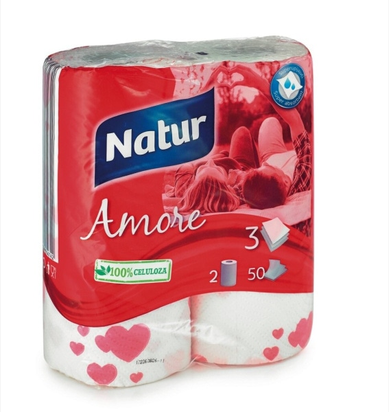 Papirnate brisače Natur Amore 2 x 50 lističev - Akcija v trgovini Mercator