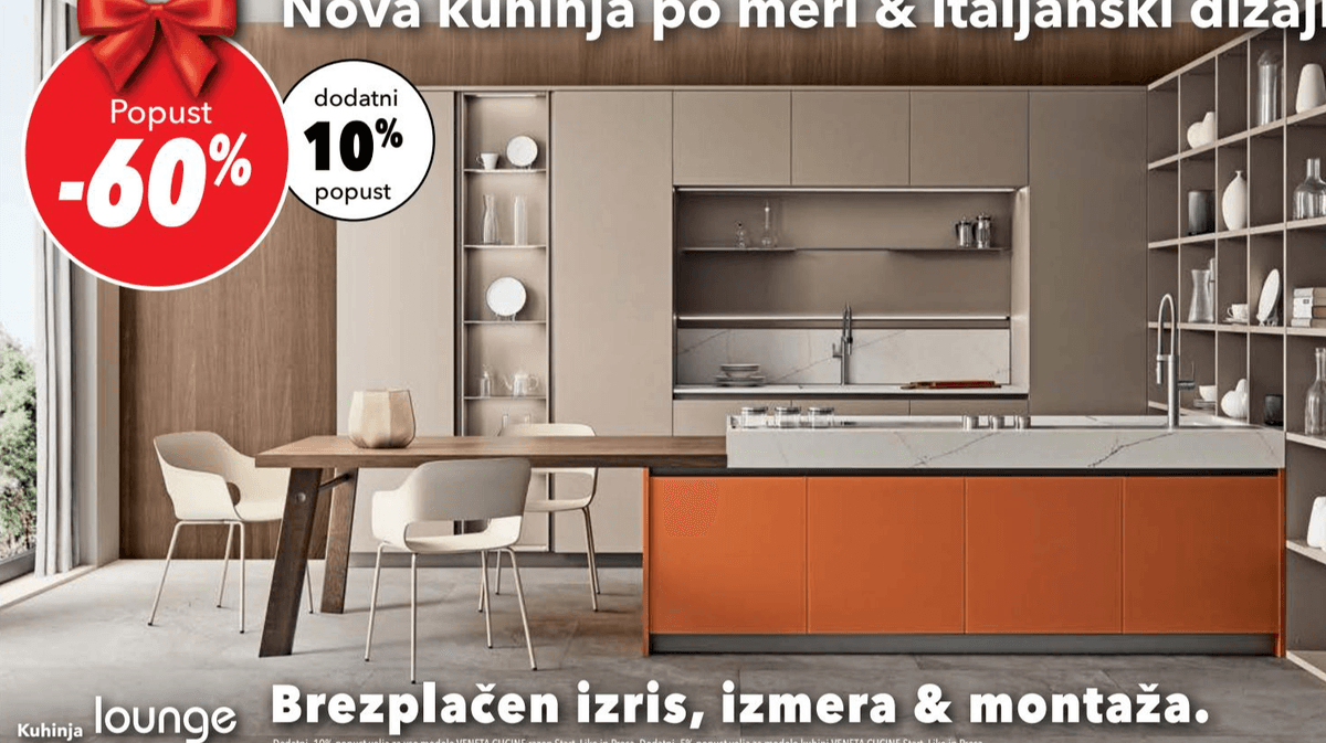 Kuhinja po meri Veneta Cucine Akcija u trgovini Harvey Norman