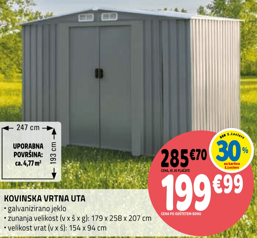 Kovinska vrtna uta - Akcija v trgovini E.Leclerc