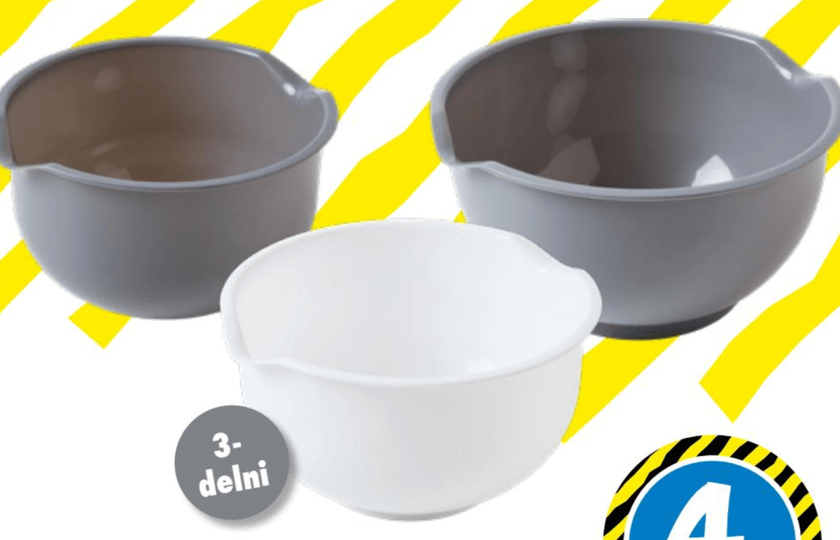 Komplet posod za mešanje 3-delni - Akcija v trgovini Tedi