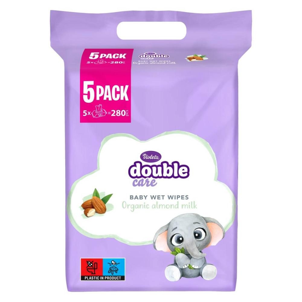 Violeta Double Care Vlažni robčki 5 PACK - Akcija v trgovini Tuš