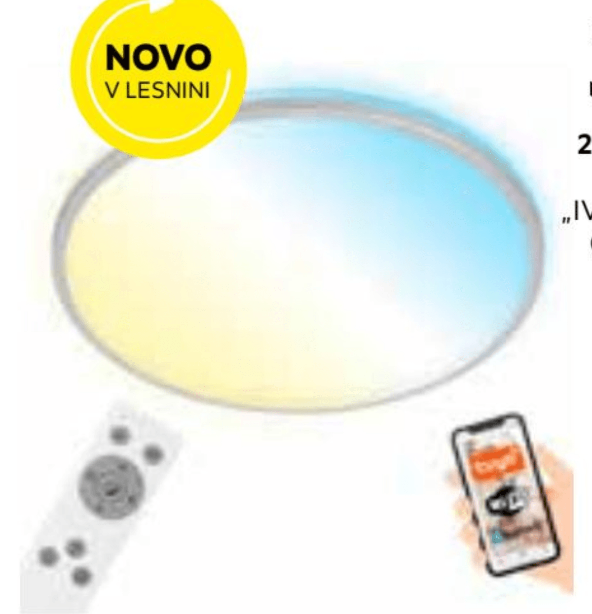 Stropna LED-svetilka „IVY TUYA SMART" - Akcija v trgovini Lesnina