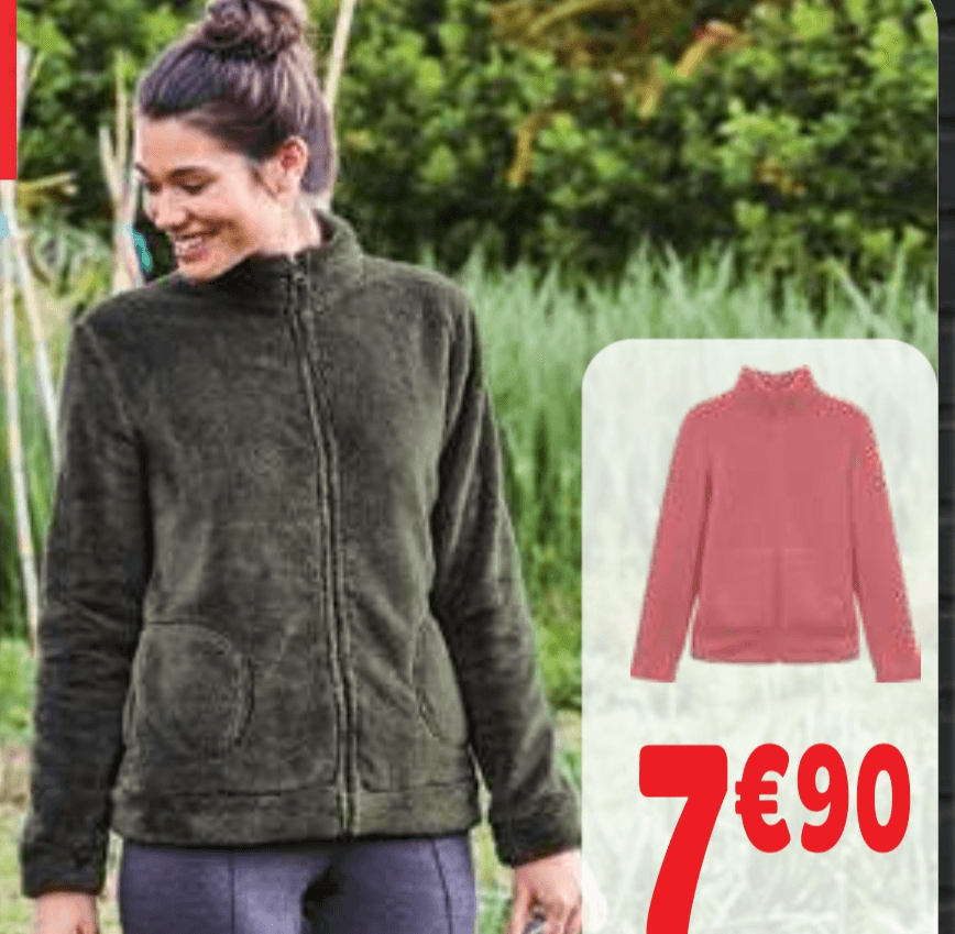 Tissaja Basics Ženska jopa iz debelejšega flisa - Akcija v trgovini E.Leclerc