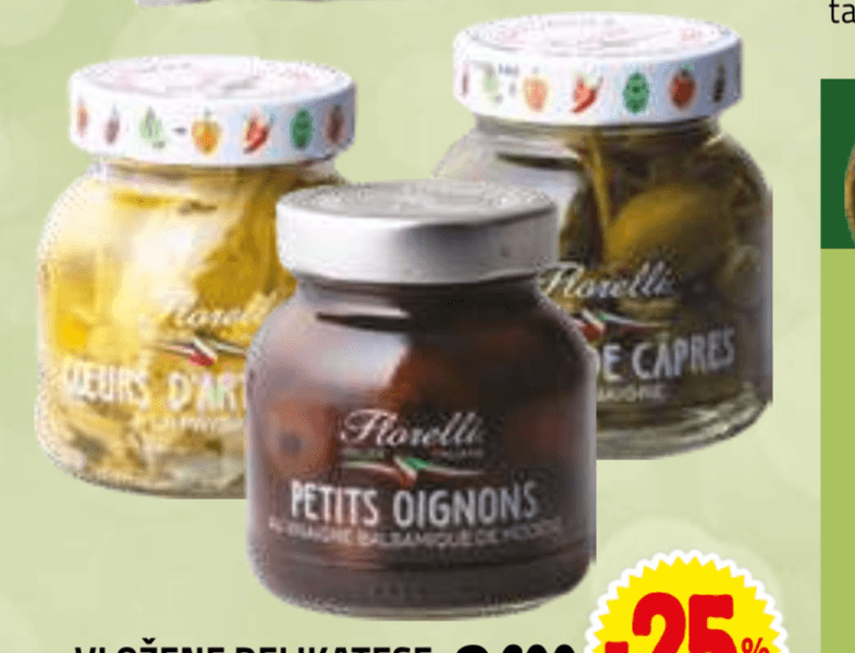 Vložene delikatese Florelli 270 g - 320 g - Akcija v trgovini E.Leclerc