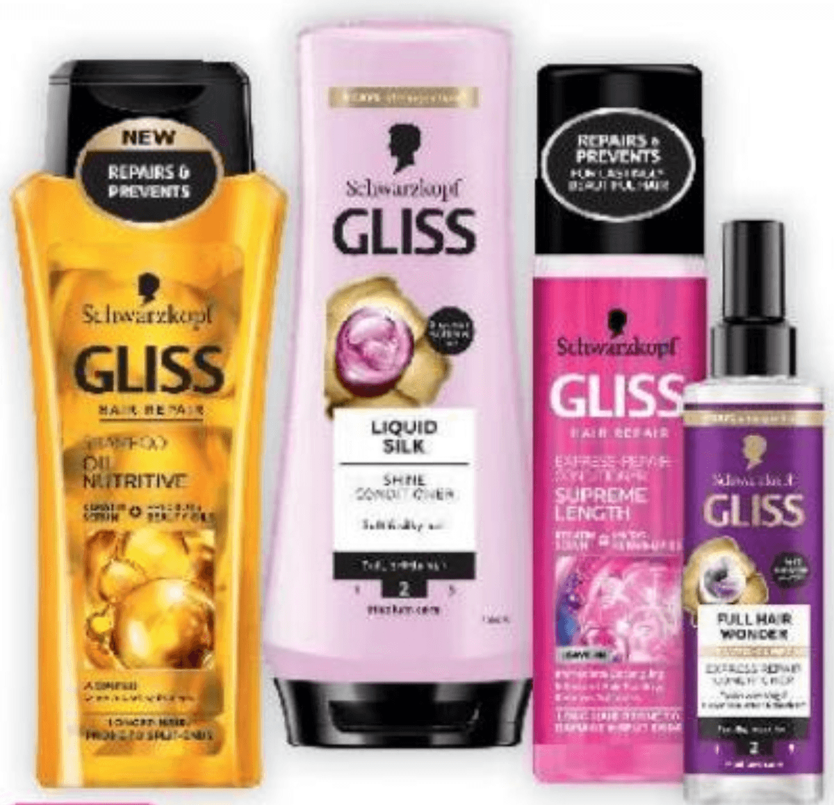 Gliss šamponi ali balzami za lase Schwarzkopf Gliss - Akcija v trgovini Tuš