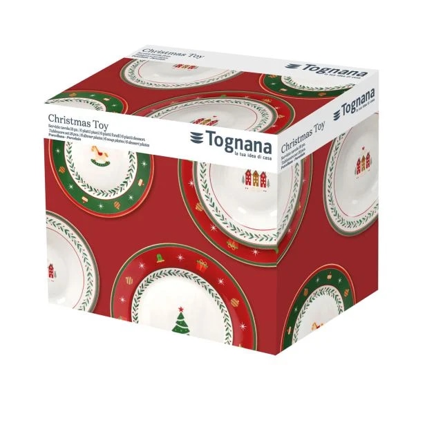SET KROŽNIKOV TOGNANA NEW CHRISTMAS TOY 18-delni set. - Akcija v trgovini Merkur