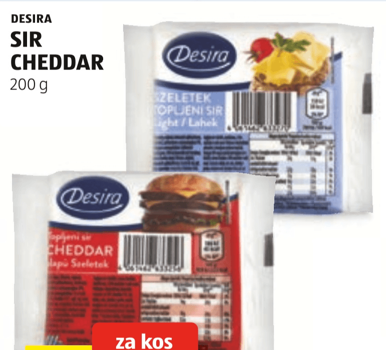 Sir Cheddar 200 g Desira - Akcija v trgovini Hofer
