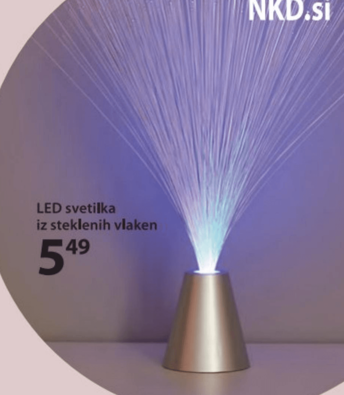 LED svetilka iz steklenih vlaken - Akcija v trgovini NKD