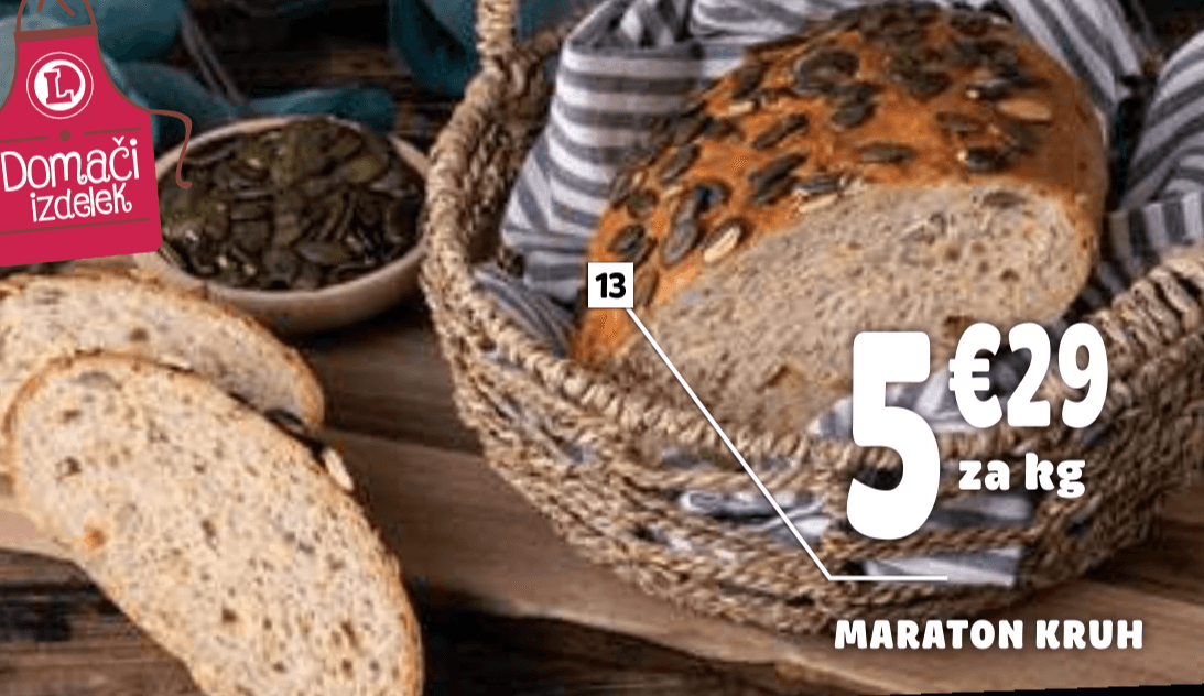 Maraton kruh za kg - Akcija v trgovini E.Leclerc