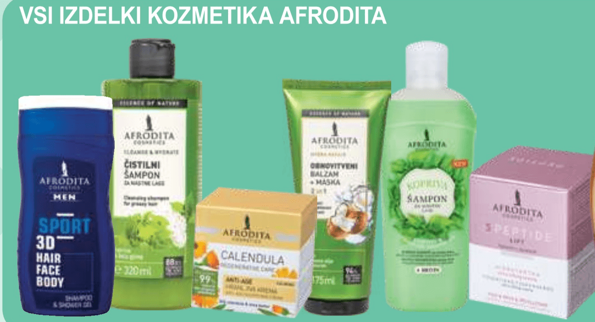 Kozmetika Afrodita izdelki - Akcija v trgovini E.Leclerc