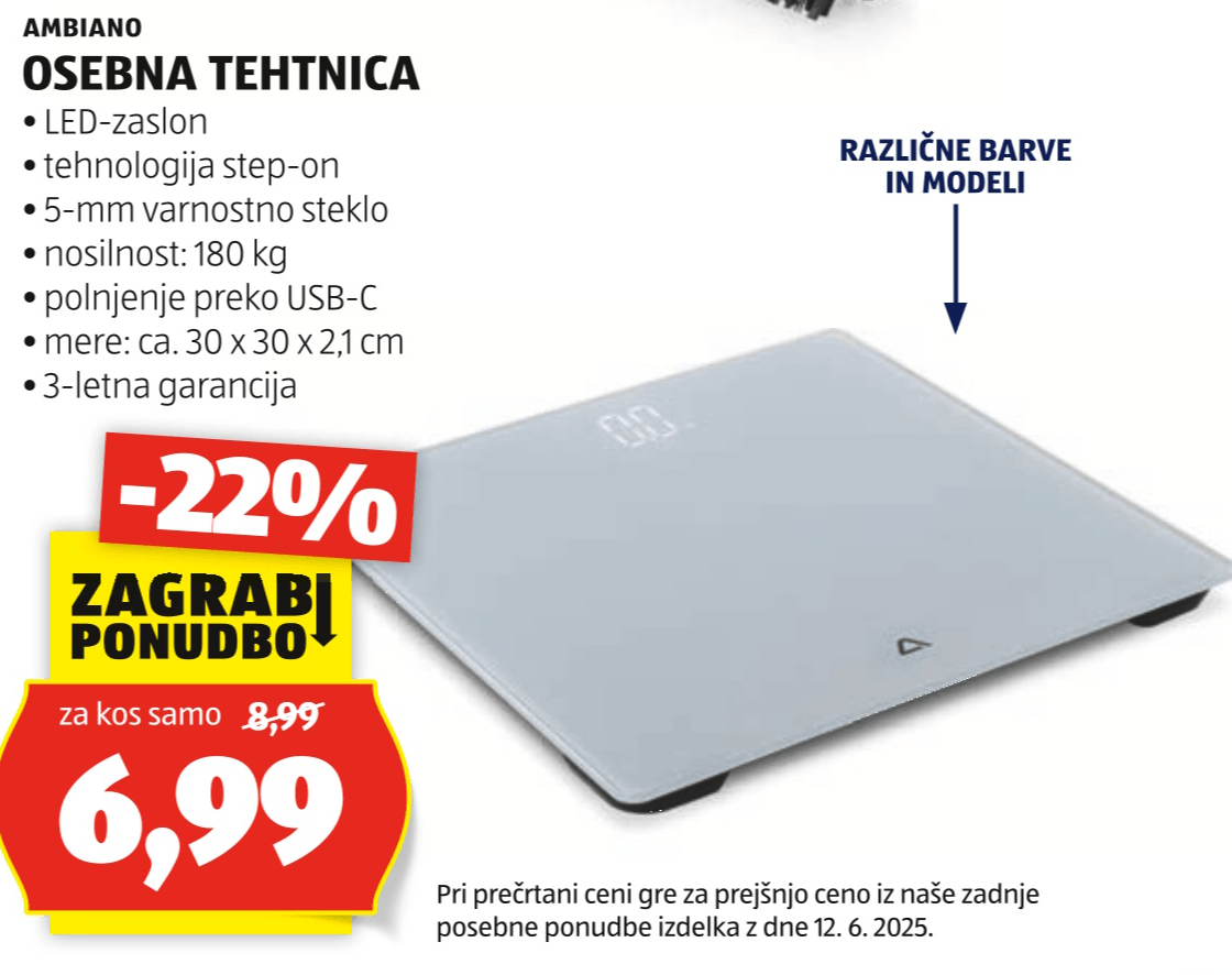 AMBIANO Osebna tehtnica - Akcija v trgovini Hofer