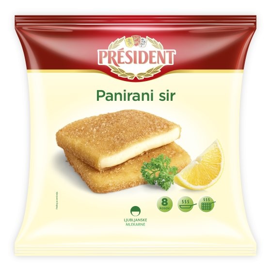 Panirani sir 800 g President - Akcija v trgovini Spar