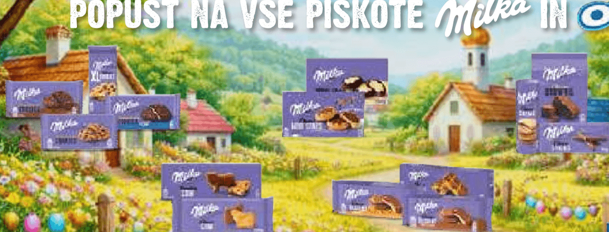 Piškote Milka in Oreo Milka, Oreo - Akcija v trgovini Mercator