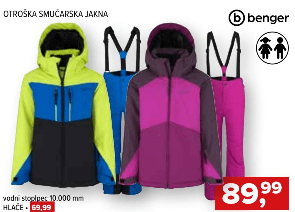 Otroška smučarska jakna benger - Akcija v trgovini Hervis