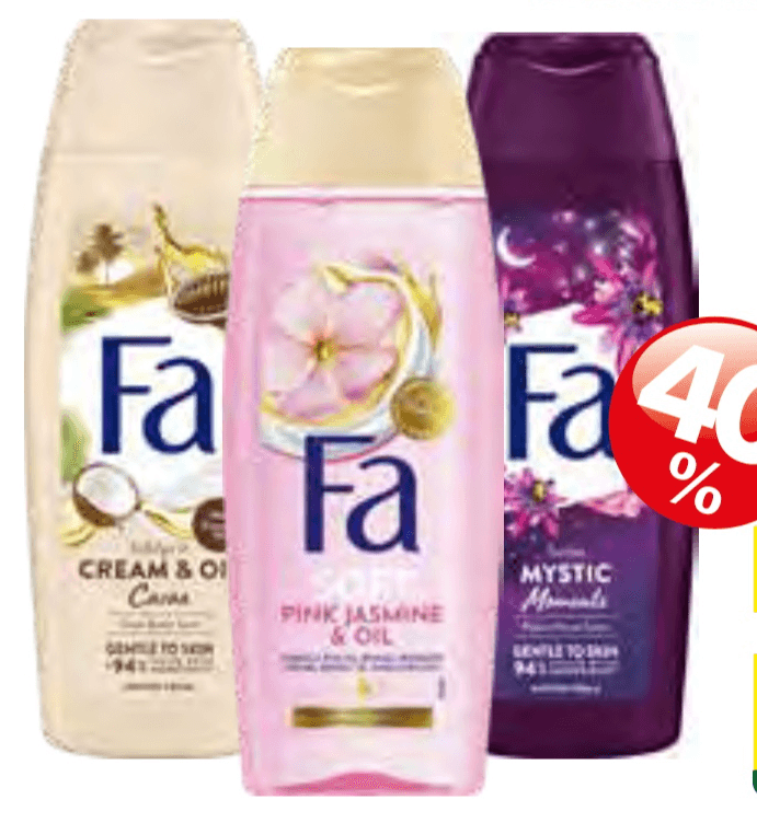 Gel za prhanje Fa 250 ml - Akcija v trgovini Jager