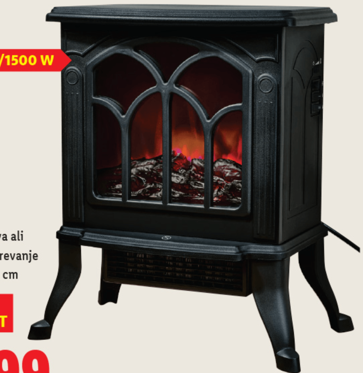 SILVERCREST Samostoječi električni kamin - Akcija v trgovini Lidl