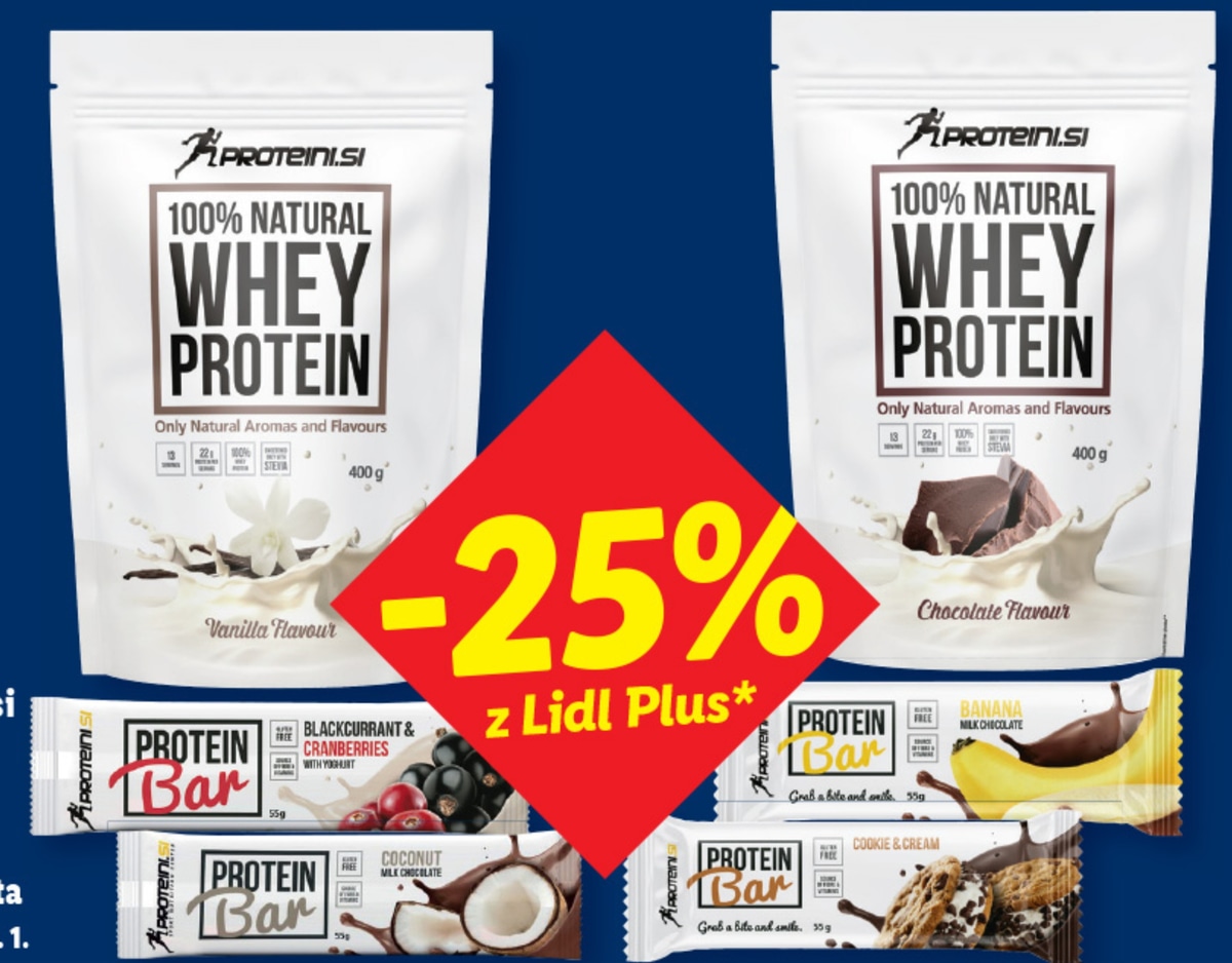 Proteini.si Protein Bar 55 g - Akcija v trgovini Lidl