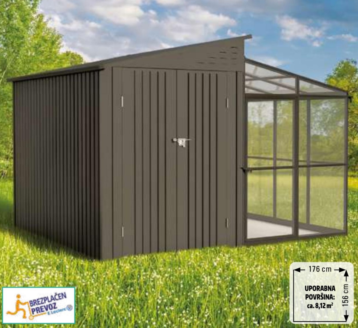 Vrtna uta z rastlinjakom - Akcija v trgovini E.Leclerc