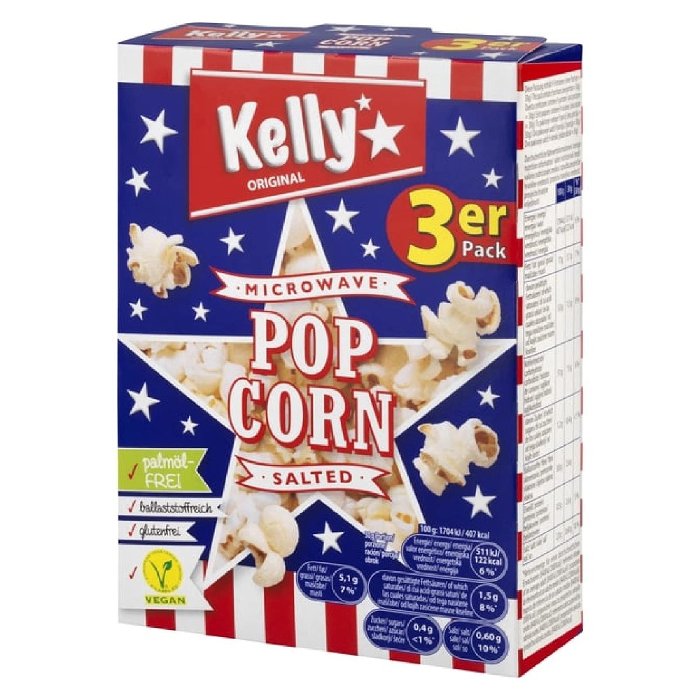 Kelly's Pop Corn 3 x 90 g Akcija v trgovini Spar