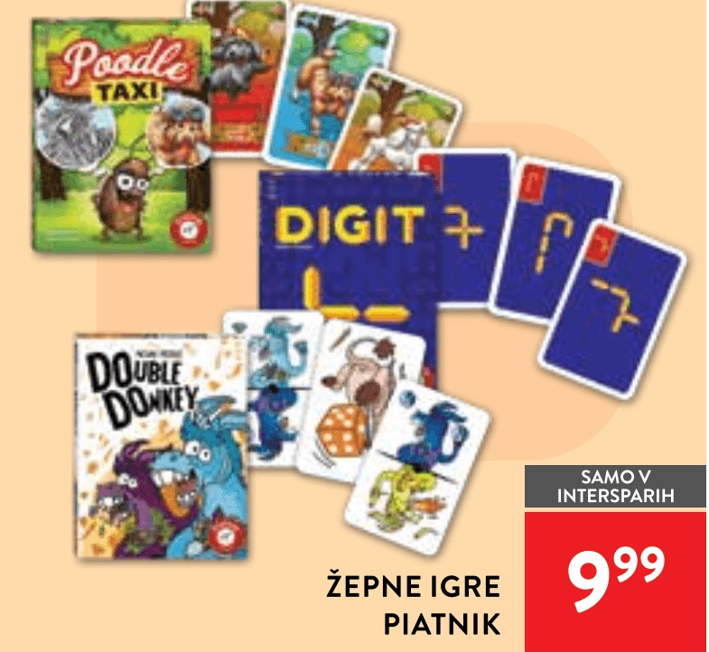 Žepne igre Piatnik - Akcija v trgovini Spar