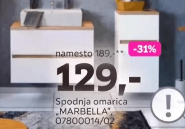 Spodnja omarica „MARBELLA" - Akcija v trgovini Mömax