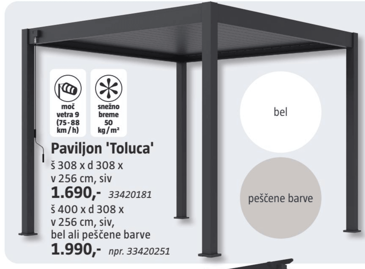 Paviljon 'Toluca' - Akcija v trgovini Bauhaus