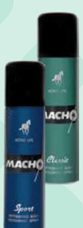 Moški deodorant Macho 150 ml - Akcija v trgovini E.Leclerc