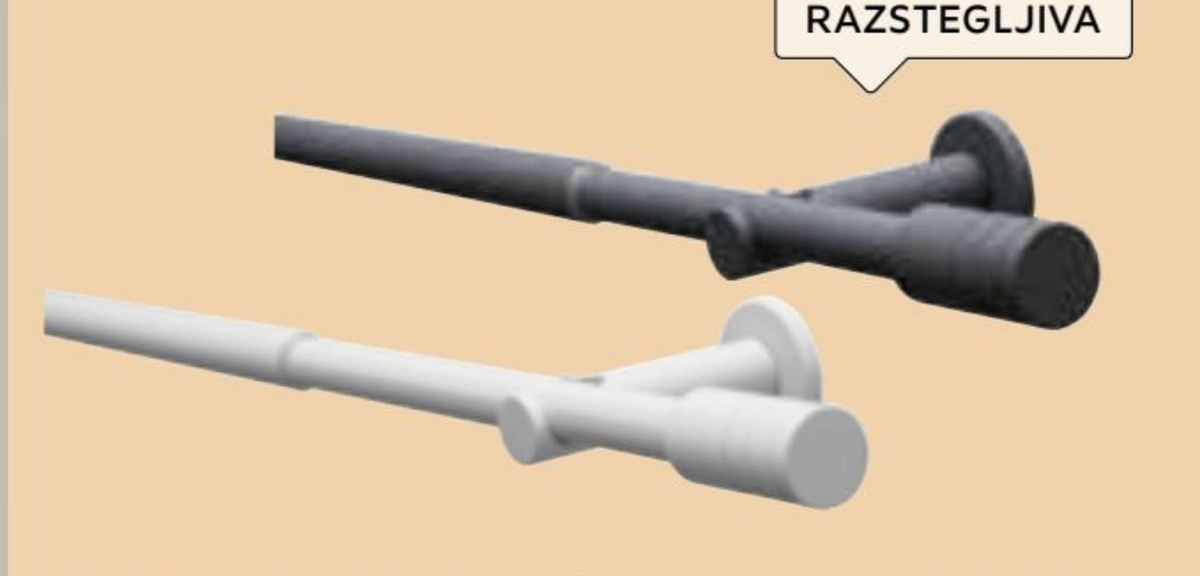 Karnisa „ELBA“ 120-210 cm - Akcija v trgovini Lesnina