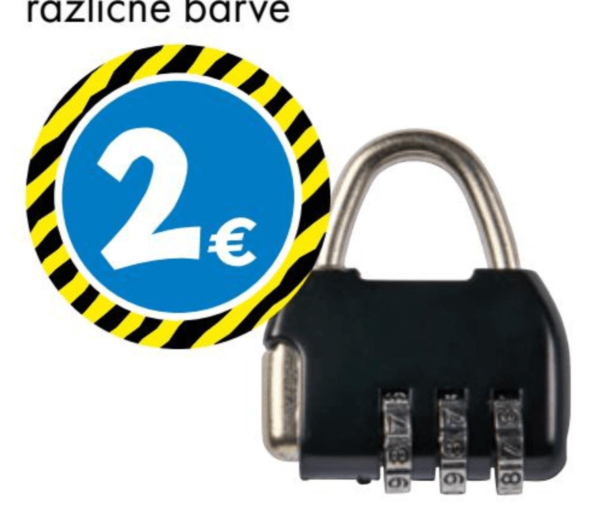 Ključavnica za kovček - Akcija v trgovini Tedi