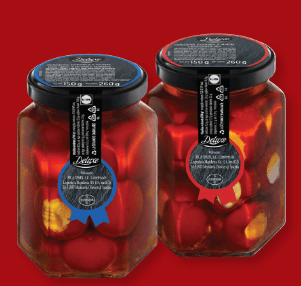 Deluxe Polnjena češnjeva paprika 284 ml - Akcija v trgovini Lidl