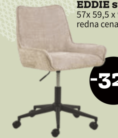 EDDIE stol 57x 59.5 x 90.5 cm - Akcija v trgovini Prima
