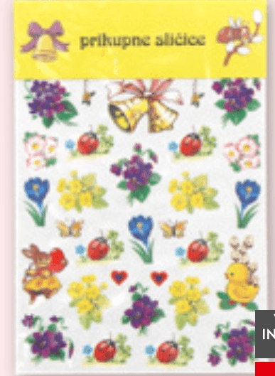 Nalepke za pirhe Berčon - Akcija v trgovini Spar