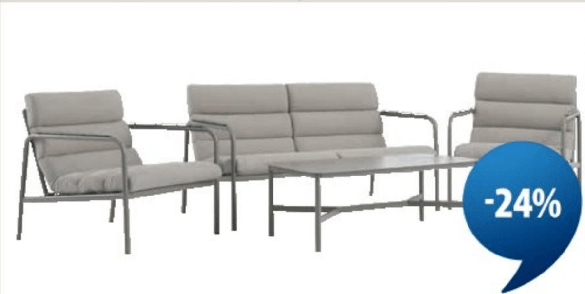 Vrtna garnitura LILLESTROEM Dvosed + 2 stola + miza - Akcija v trgovini Jysk