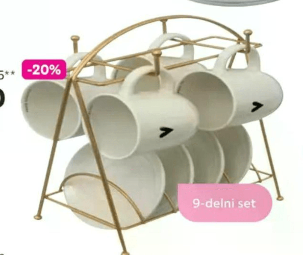 Skodelica „FLORAL" 9-delni set - Akcija v trgovini Mömax